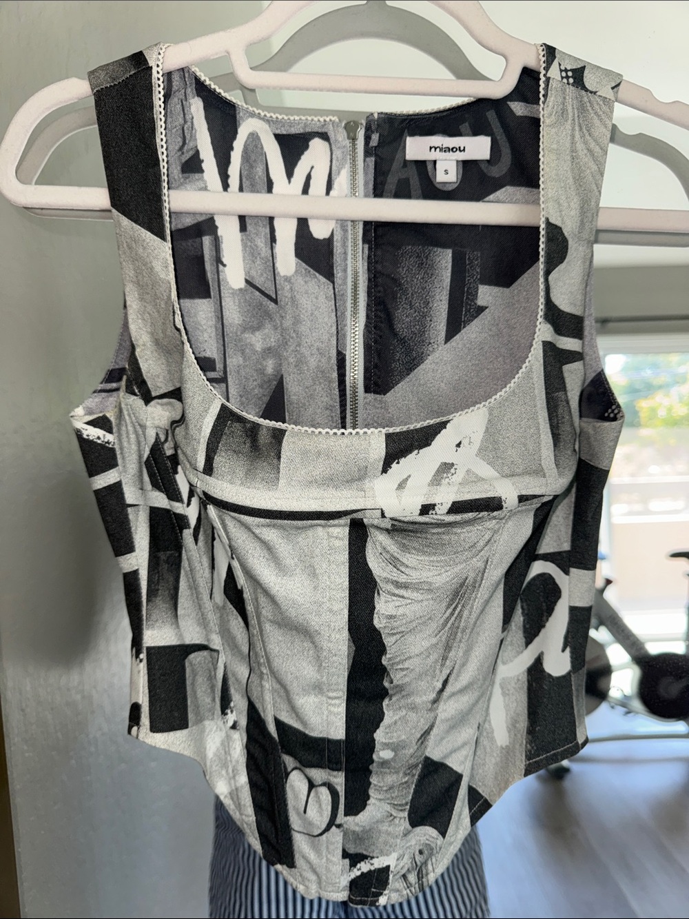 Miaou Campbell Corset in Stone Grey